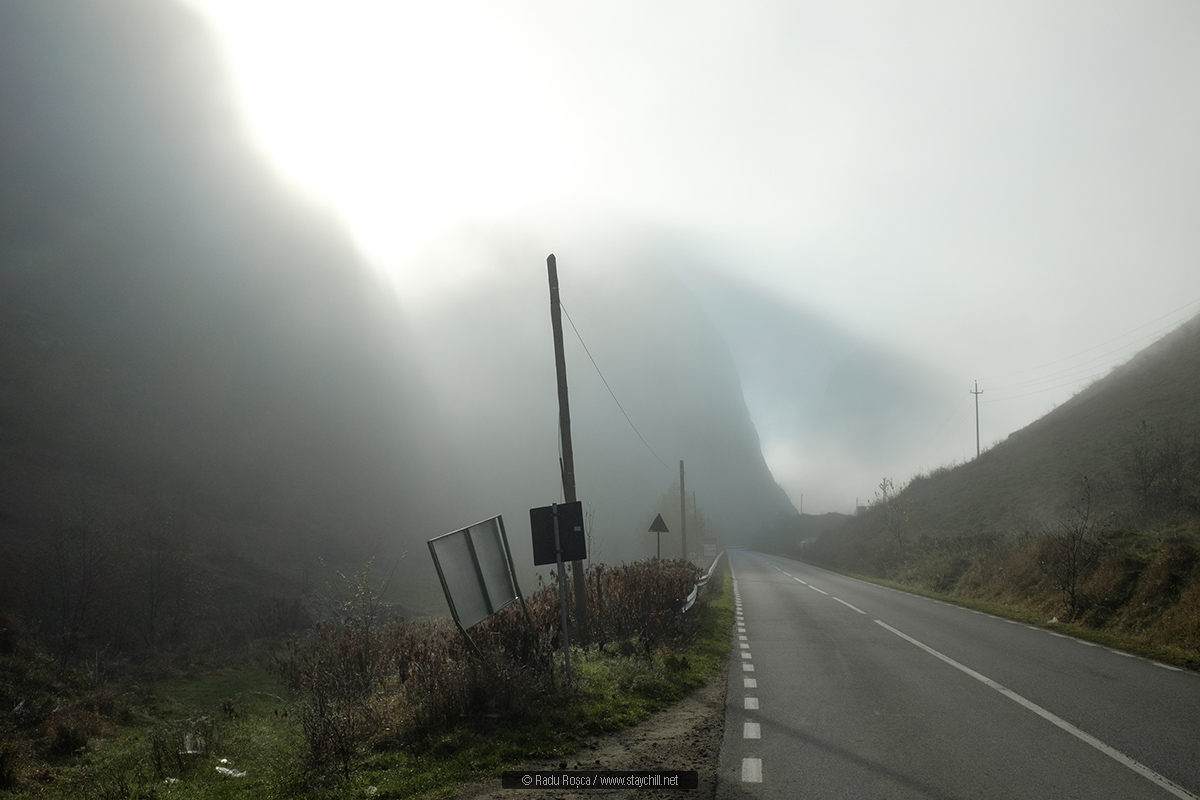 Misty road